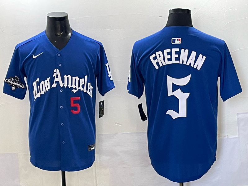 Men Los Angeles Dodgers #5 Freeman Blue 2025 Nike MLB Jersey style 007